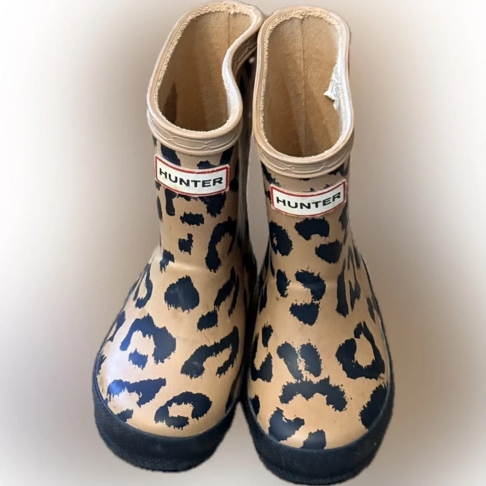 Hunter Kids First Leopard Print Rain Boots